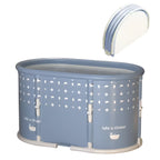 Portable Foldable Bath Tub for Adults No Installation Needed Large Separate Hot SPA Soaking Ice Bathtub Gray