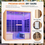 Thermora Seville 4-Person Low EMF Canadian Hemlock Infrared Sauna With Bluetooth (SAK29571)