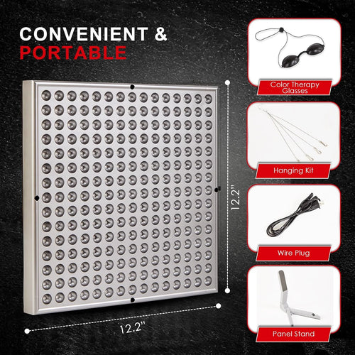 LED Infrared Red Light Therapy Device for Body | 45W High-Powered 660Nm LED & 850Nm near Red Light Therapy Panel Combo - Muscle Pain Relief, Skin Rejuvenation