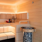 Harvia Cilindro UL Certified Electric Sauna Heater With Xenio CX45 Digital Control Panel & Sauna Stones [PC60/80/90/110E] (SAK86571)