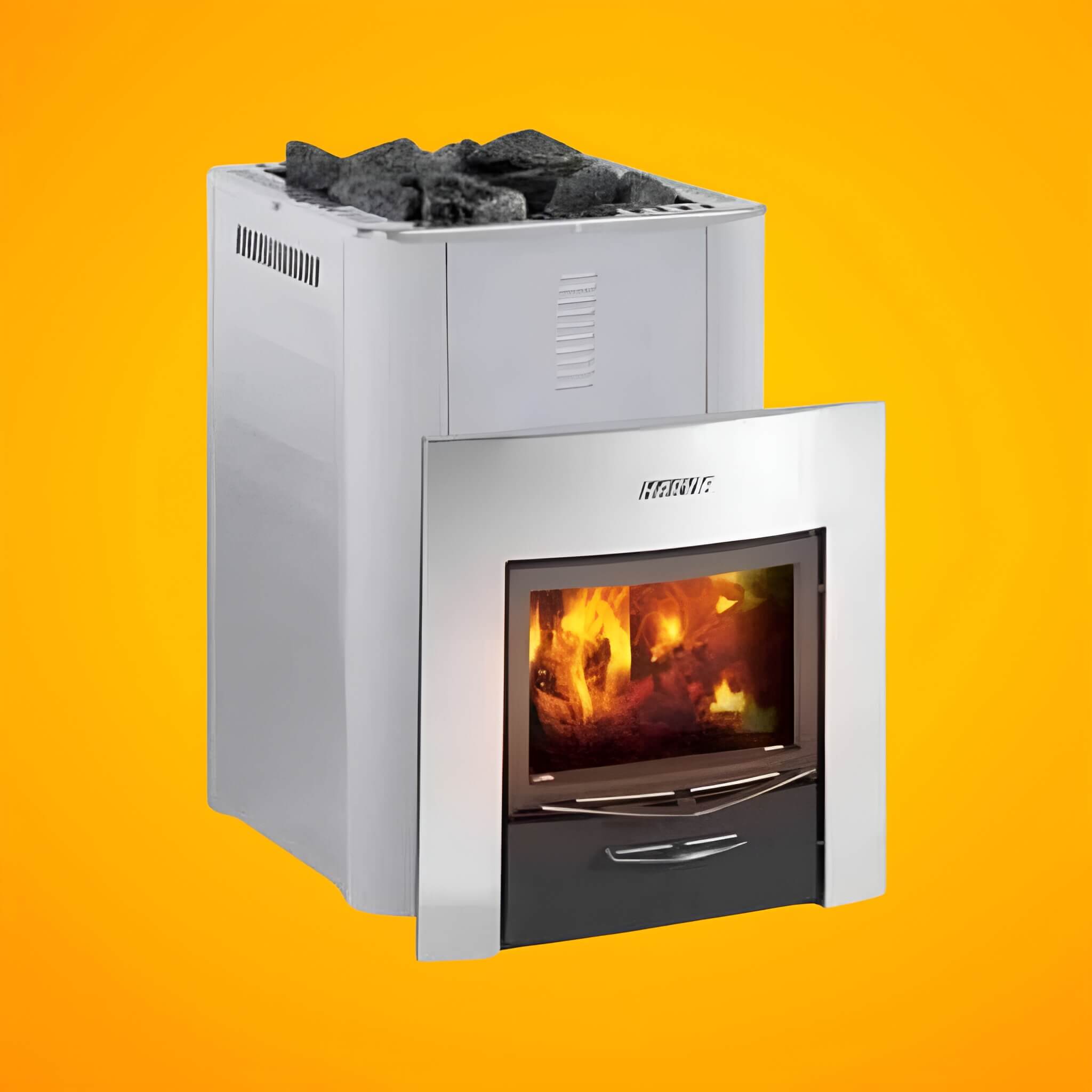 Harvia Duo Series Stainless Steel Wood Sauna Stove with Sauna Stones