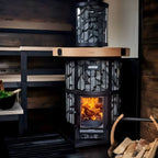 Harvia GreenFlame Legend 240 Wood Sauna Stove with Sauna Stones, 15.9KW