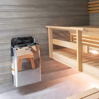 Harvia The Wall Stainless Steel Built-In Wall Mount Sauna Heater With Illuminated Controls & Sauna Stones [SW60/80] (SAK21467)