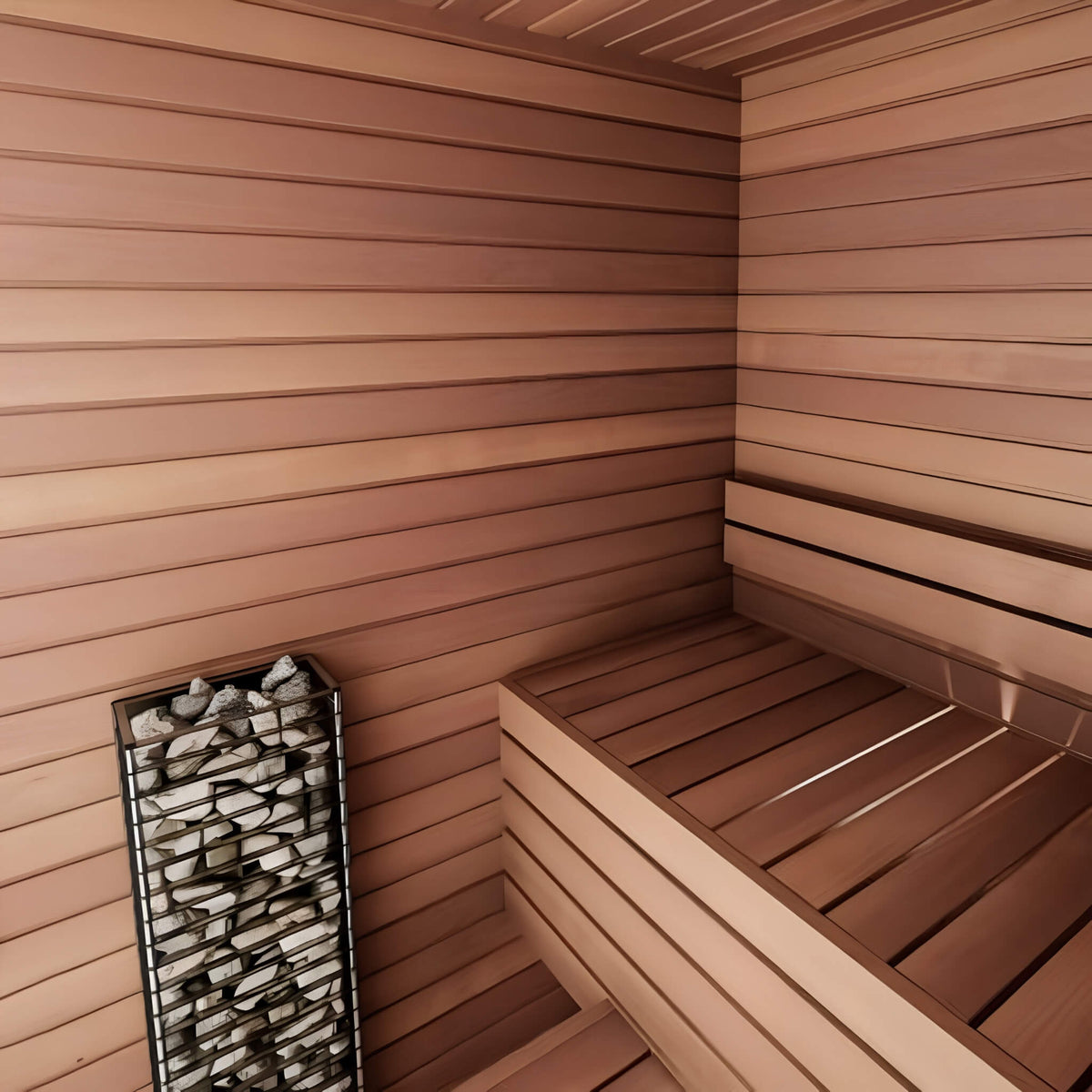 Huum Cliff Mini 4 3.5KW Electric Sauna Heater with Digital Controller & Sauna Stones