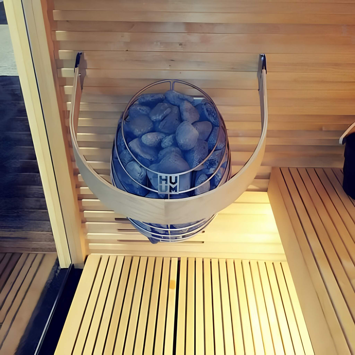Huum Drop 240V SGS Listed Wall Mount Sauna Heater With UKU Local Digital Controller & Sauna Stones