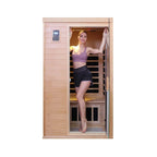Ivara Luxury 2-Person Hemlock Wood FAR Infrared Sauna Room W/ Glass Door