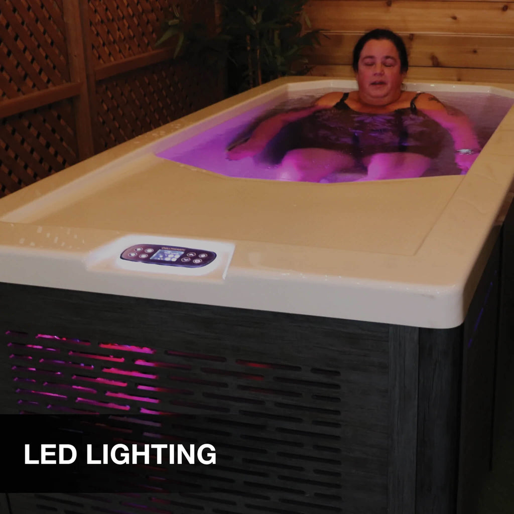 CSC 1000 Premium Cold Plunge Spa Tub with Built-In Ozone and Multi-Colored Exterior Lighting