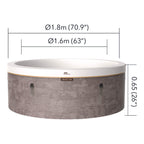 MSpa Cocoon Verto Series Six-Person Inflatable Round Hot Tub with Hydro Massage