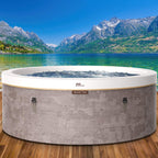MSpa Cocoon Verto Series Six-Person Inflatable Round Hot Tub with Hydro Massage