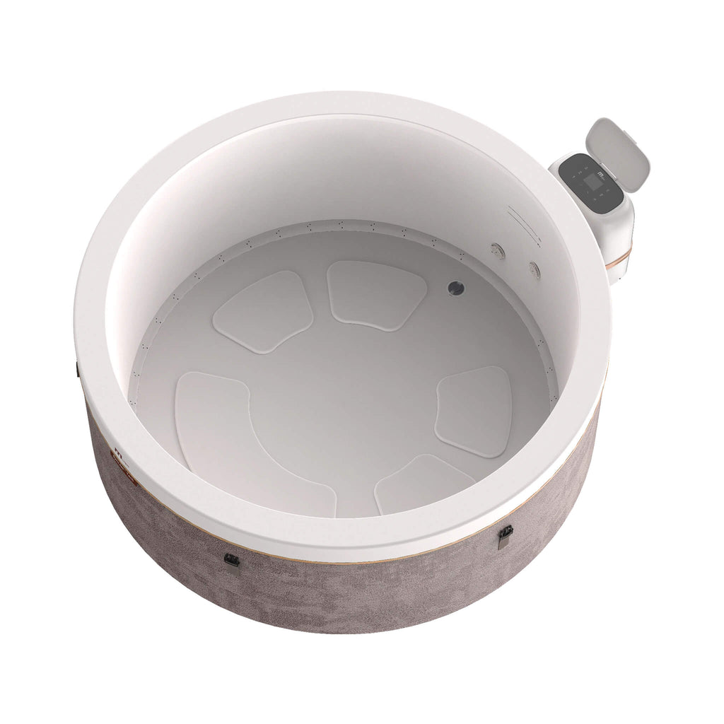 MSpa Cocoon Verto Series Six-Person Inflatable Round Hot Tub with Hydro Massage