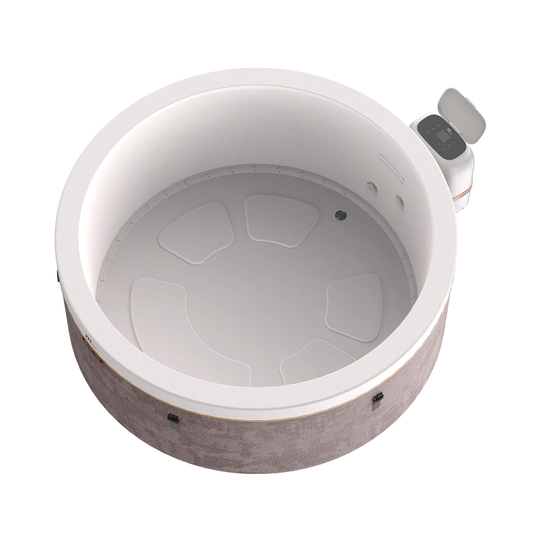 MSpa Cocoon Verto Series Six-Person Inflatable Round Hot Tub with Hydro Massage