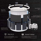 MSpa Denver Frame Series Six-Person Inflatable Round Hot Tub with Hydro Massage