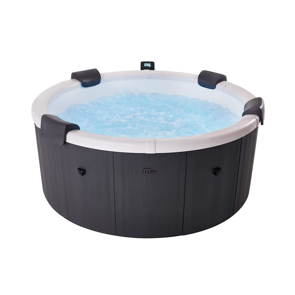 MSpa Denver Frame Series Six-Person Inflatable Round Hot Tub with Hydro Massage