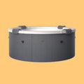 MSpa Denver Frame Series Six-Person Inflatable Round Hot Tub with Hydro Massage