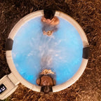 MSpa Denver Frame Series Six-Person Inflatable Round Hot Tub with Hydro Massage