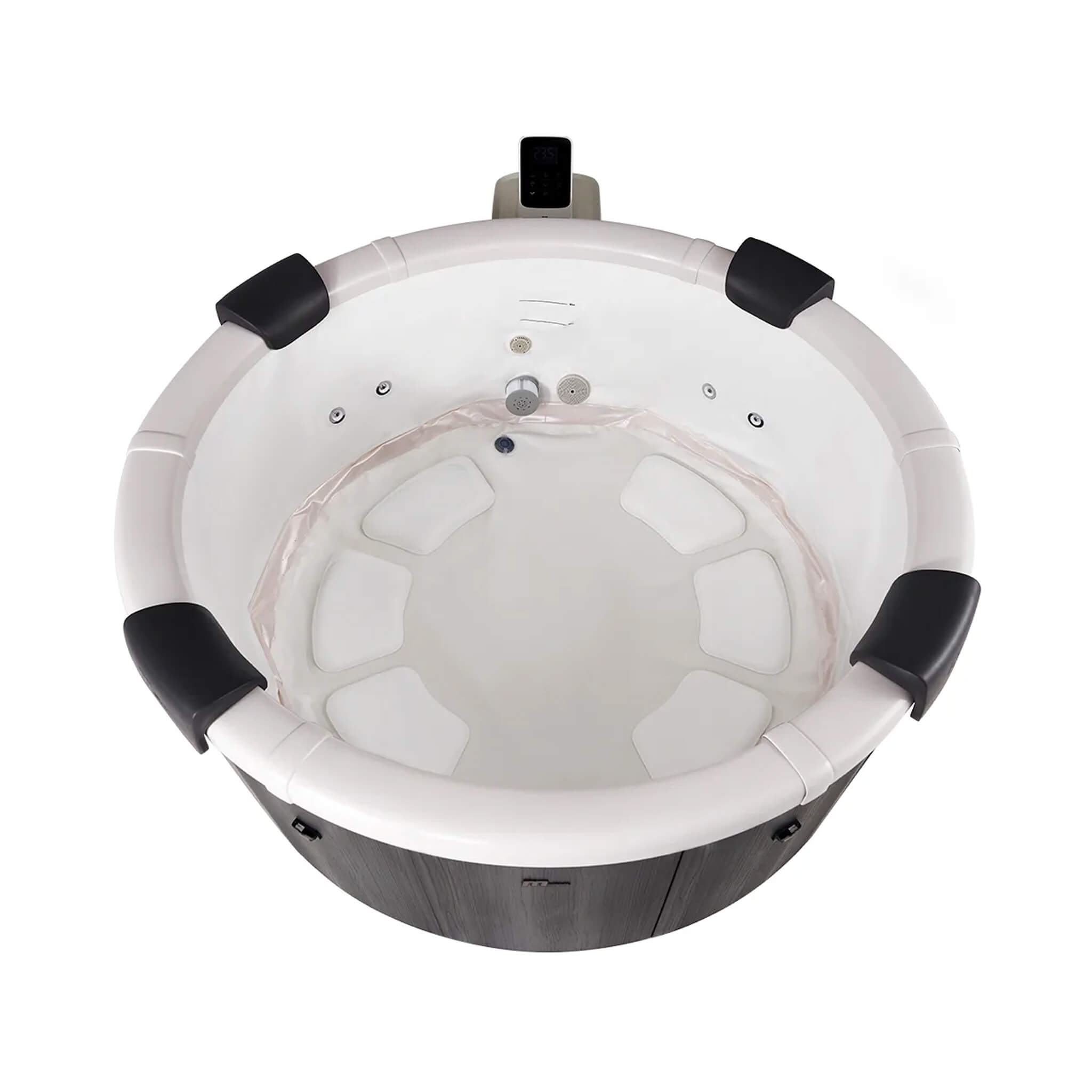 MSpa Denver Frame Series Six-Person Inflatable Round Hot Tub with Hydro Massage