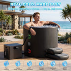 FCP Premium XL 120 Gal Cold Plunge Tub Kit With 1/3 HP Chiller, Filter And Pump (SAK58283)