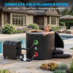 FCP Premium XL 120 Gal Cold Plunge Tub Kit With 1HP Chiller, Filter, And Pump (SAK92632)