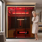 Rövia Ember 4-Person Full-Spectrum Infrared Sauna With Himalayan Salt Panels [Made-To-Order] (SAK80537)