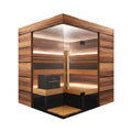 ThermaSol Astra 4-Person Indoor Semi Panoramic Glass Sauna Cabin [Made-To-Order]