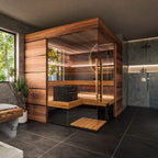 ThermaSol Astra 4-Person Indoor Semi Panoramic Glass Sauna Cabin [Made-To-Order]