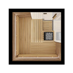 ThermaSol Astra 4-Person Indoor Semi Panoramic Glass Sauna Cabin [Made-To-Order]