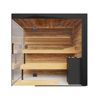 ThermaSol Lumaria 2-5 Person Indoor Glass Sauna Cabin
