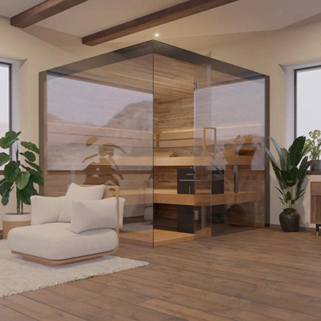 ThermaSol Lumaria 2-5 Person Indoor Glass Sauna Cabin