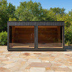 ThermaSol Nordic Misty XL Lounge 2-Entrance Outdoor Sauna Cabin [Made-To-Order]
