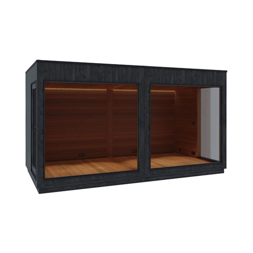 ThermaSol Nordic Misty XL Lounge 2-Entrance Outdoor Sauna Cabin [Made-To-Order]