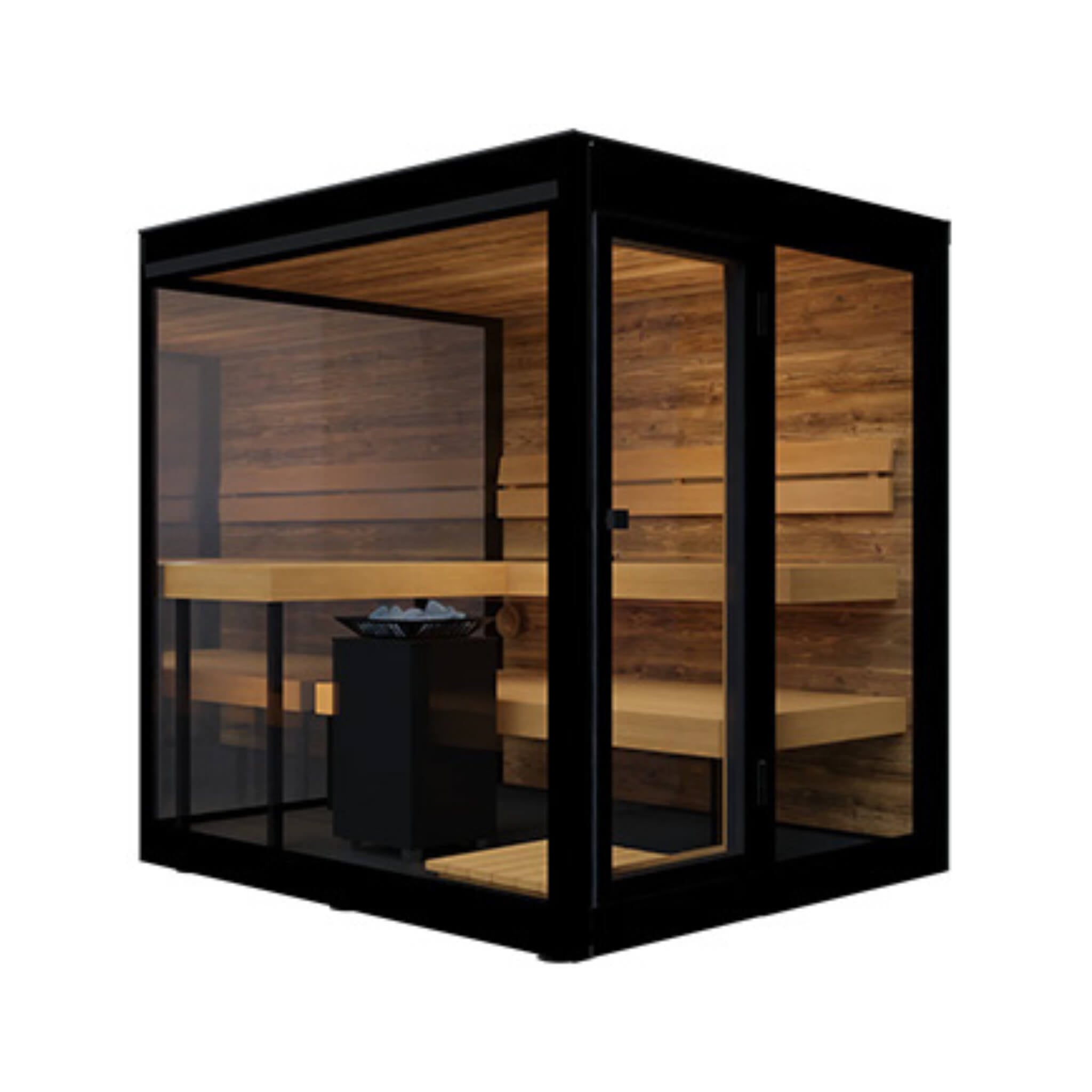 ThermaSol Vue 4-Person Outdoor Mirrored Glass Sauna [Made-To-Order]