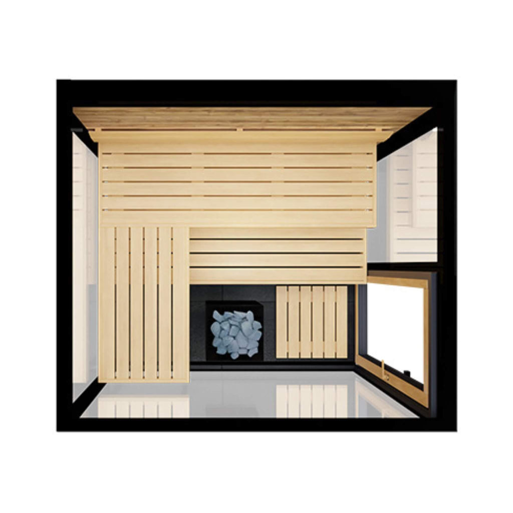 ThermaSol Vue 4-Person Outdoor Mirrored Glass Sauna [Made-To-Order]