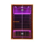 Thermora Fontaine 2-Person Luxury Canadian Hemlock Infrared Sauna With Glass Front (SAK97216)