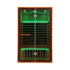 Thermora Fontaine 2-Person Luxury Canadian Hemlock Infrared Sauna With Glass Front (SAK97216)