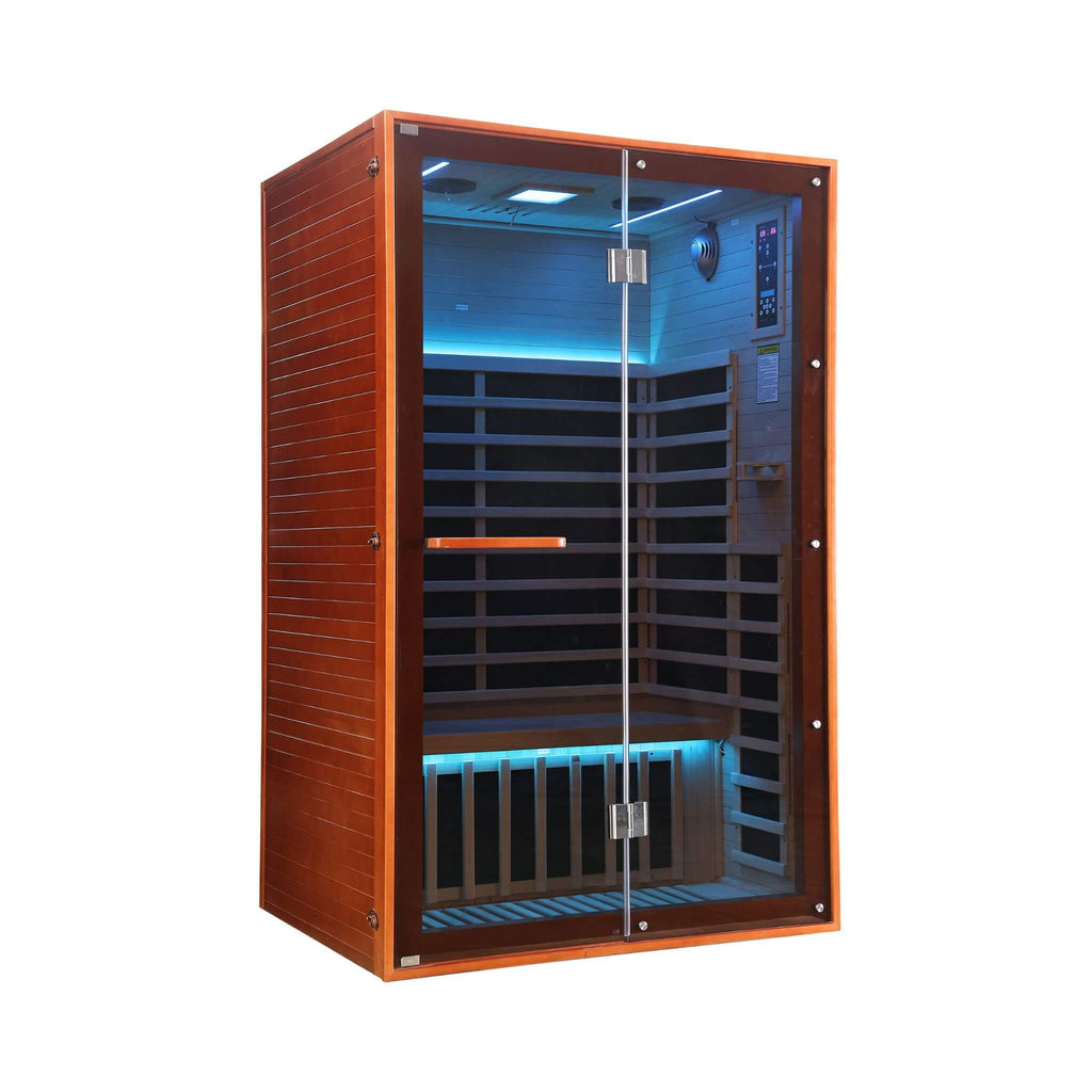 Thermora Fontaine 2-Person Luxury Canadian Hemlock Infrared Sauna With Glass Front (SAK97216)