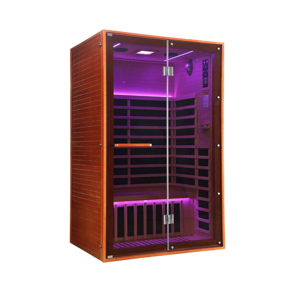 Thermora Fontaine 2-Person Luxury Canadian Hemlock Infrared Sauna With Glass Front (SAK97216)
