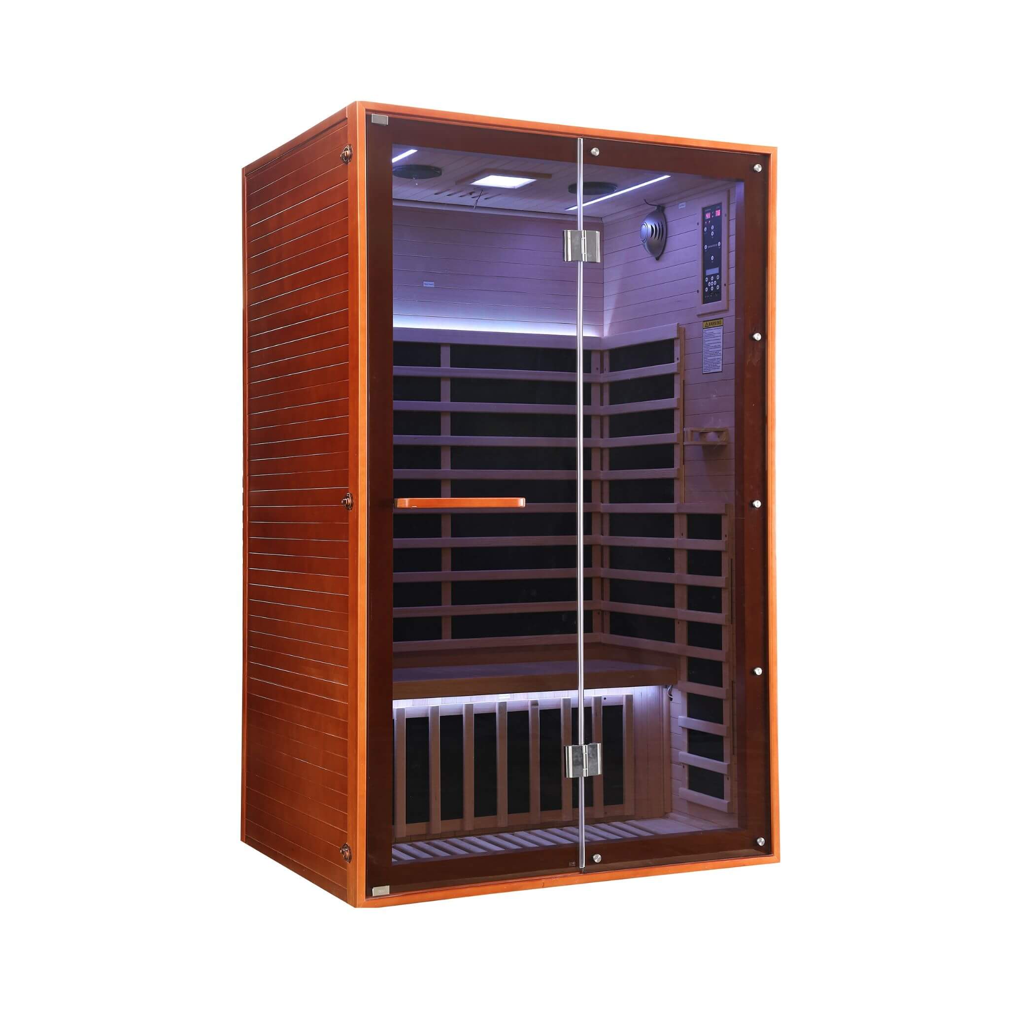 Thermora Fontaine 2-Person Luxury Canadian Hemlock Infrared Sauna With Glass Front (SAK97216)