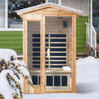 Thermora Vexa 2-Person Outdoor Infrared Sauna With Bluetooth Audio And LED Lighting (SAK28694)