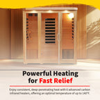 Sonoma 4-Person Hemlock Infrared Sauna with 9 Carbon Heaters