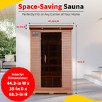 Yukon 2-Person Cedar Infrared Sauna with 6 Carbon Heaters