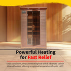 Yukon 2-Person Cedar Infrared Sauna with 6 Carbon Heaters